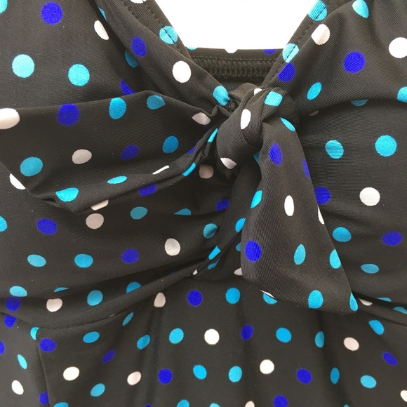 Penbrooke Polkadot One Piece Swim Wear NWT Sz 10 - Picture 3 of 8